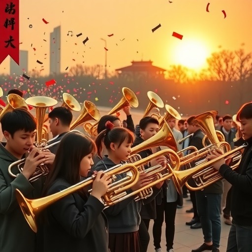 北大附小少年管乐团在朝阳公园举办音乐快闪交流活动 北大附小少年管乐团在朝阳公园举办音乐快闪交流活动