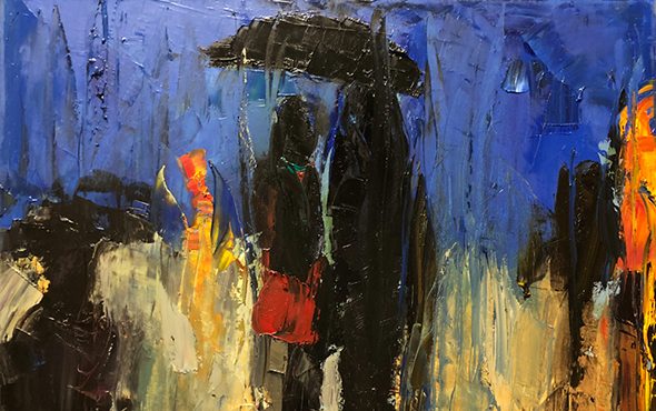 周亭“印象·雨中”个展呈现美国研修创作