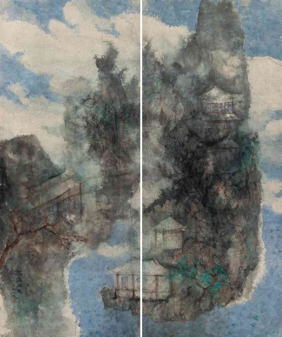 与谁同坐,240×200cm,纸本设色,2021年.jpg 与谁同坐,240×200cm,纸本设色,2021年.jpg