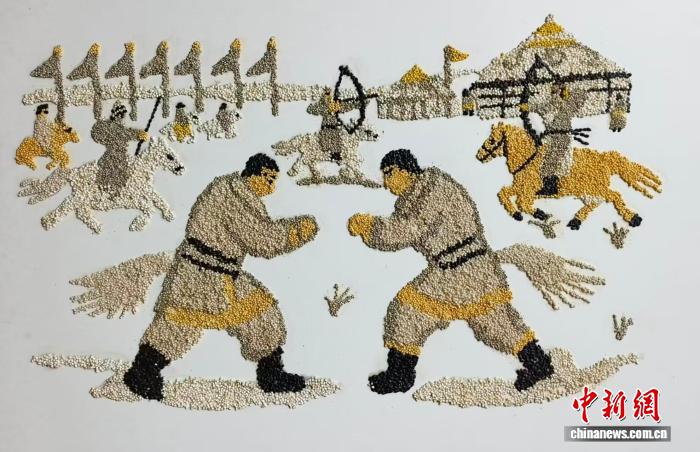 敖汉小米贴画非遗传承：传统工艺焕发艺术新生